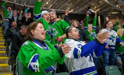 Members enjoying the game