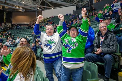 Members enjoying the game