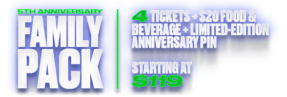 5th Anniversary Family Pack, Starting at $119